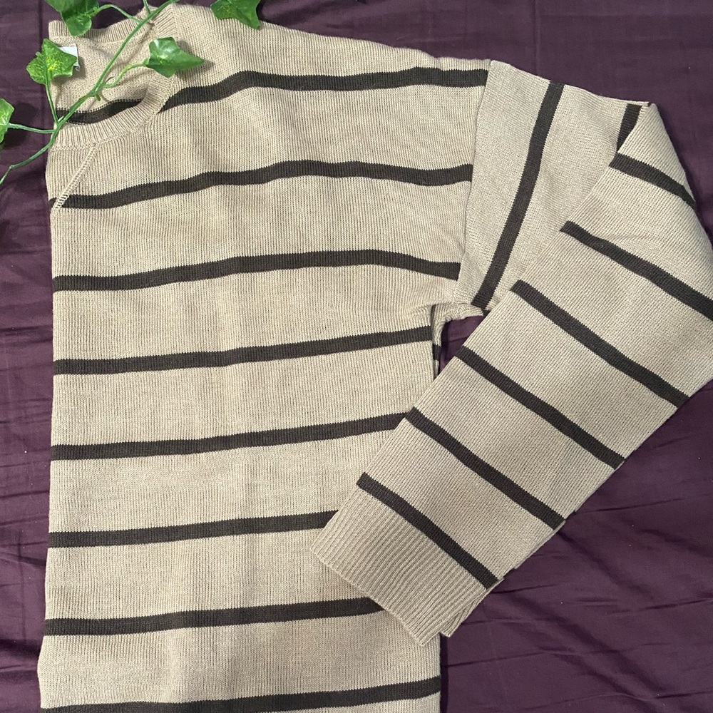 Aster Light/ dark brown striped long sleeve
